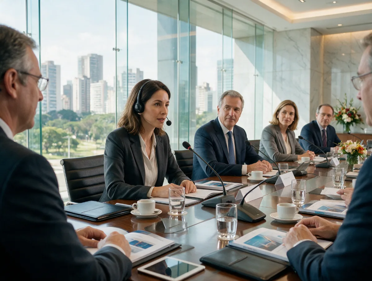 Intérprete presencial em evento corporativo em São Paulo